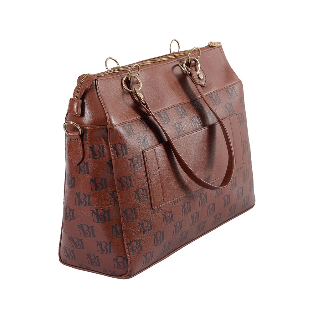 Werkseitige Anpassung. Business-Handtasche aus Leder mit großem Fassungsvermögen