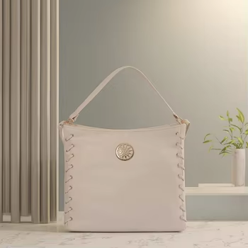 Damenhandtasche aus weichem Leder, verstellbarer Riemen, Polyesterfutter