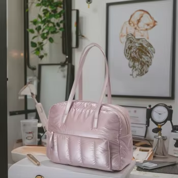 Handtasche aus Daunenstoff, 3-teilig pro Set, großes Fassungsvermögen für Laptops und kleine Geldbörse