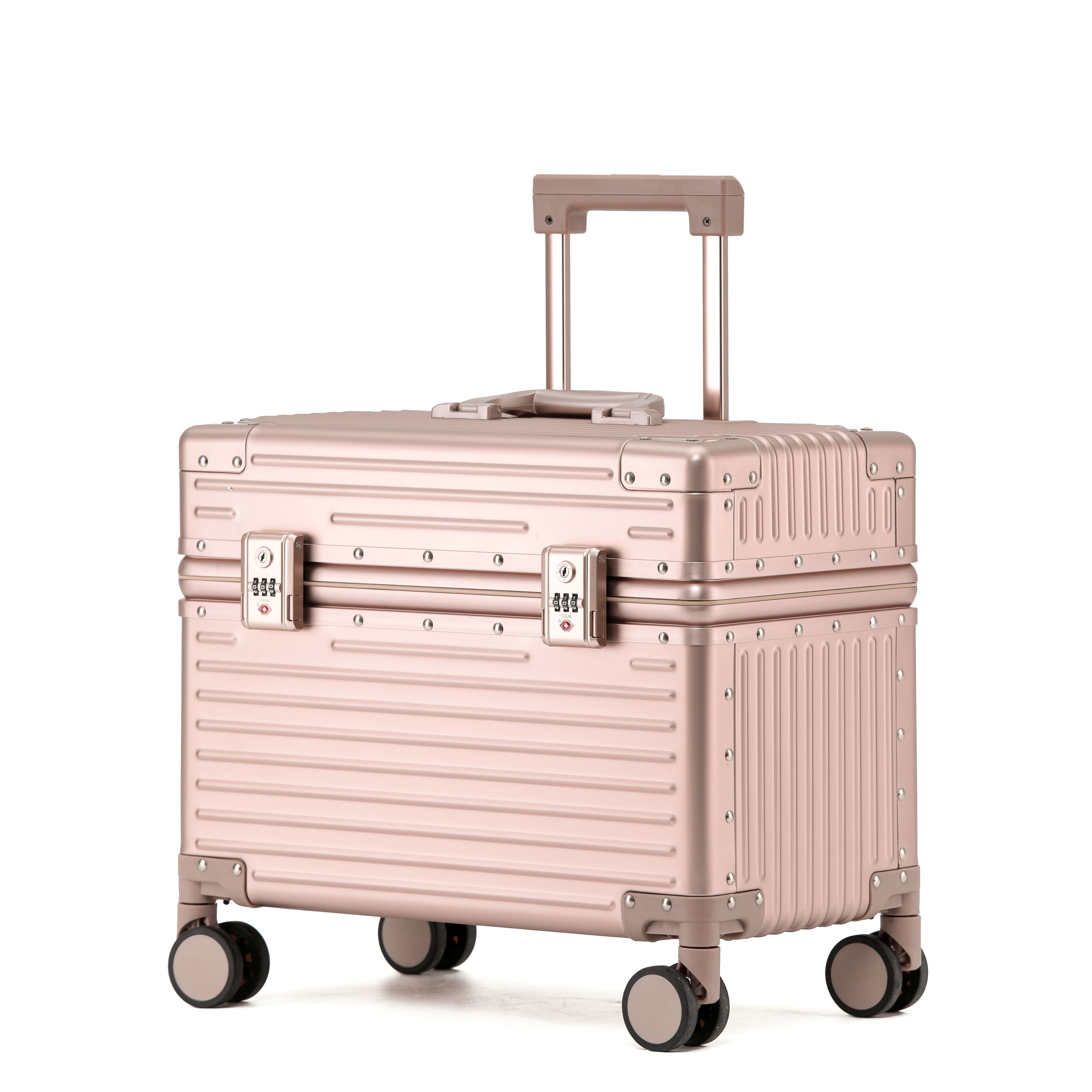 Gepäckkoffer aus Magnesium-Aluminium-Legierung. 18-Zoll-High-End-Boarding-Koffer