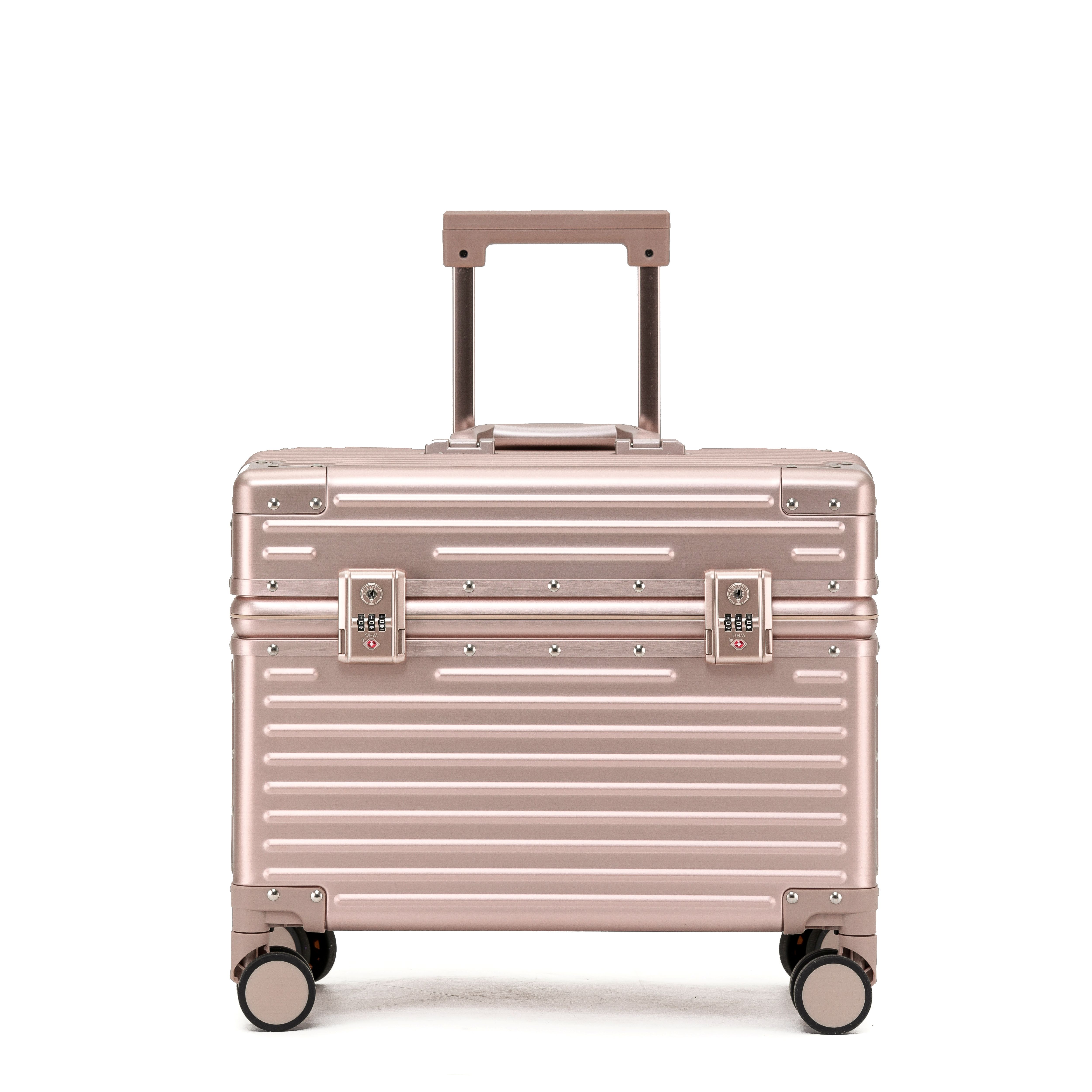 Gepäckkoffer aus Magnesium-Aluminium-Legierung. 18-Zoll-High-End-Boarding-Koffer